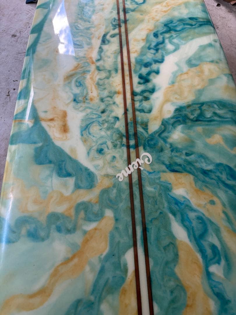 Creme ロングボード 青クリームマーブル