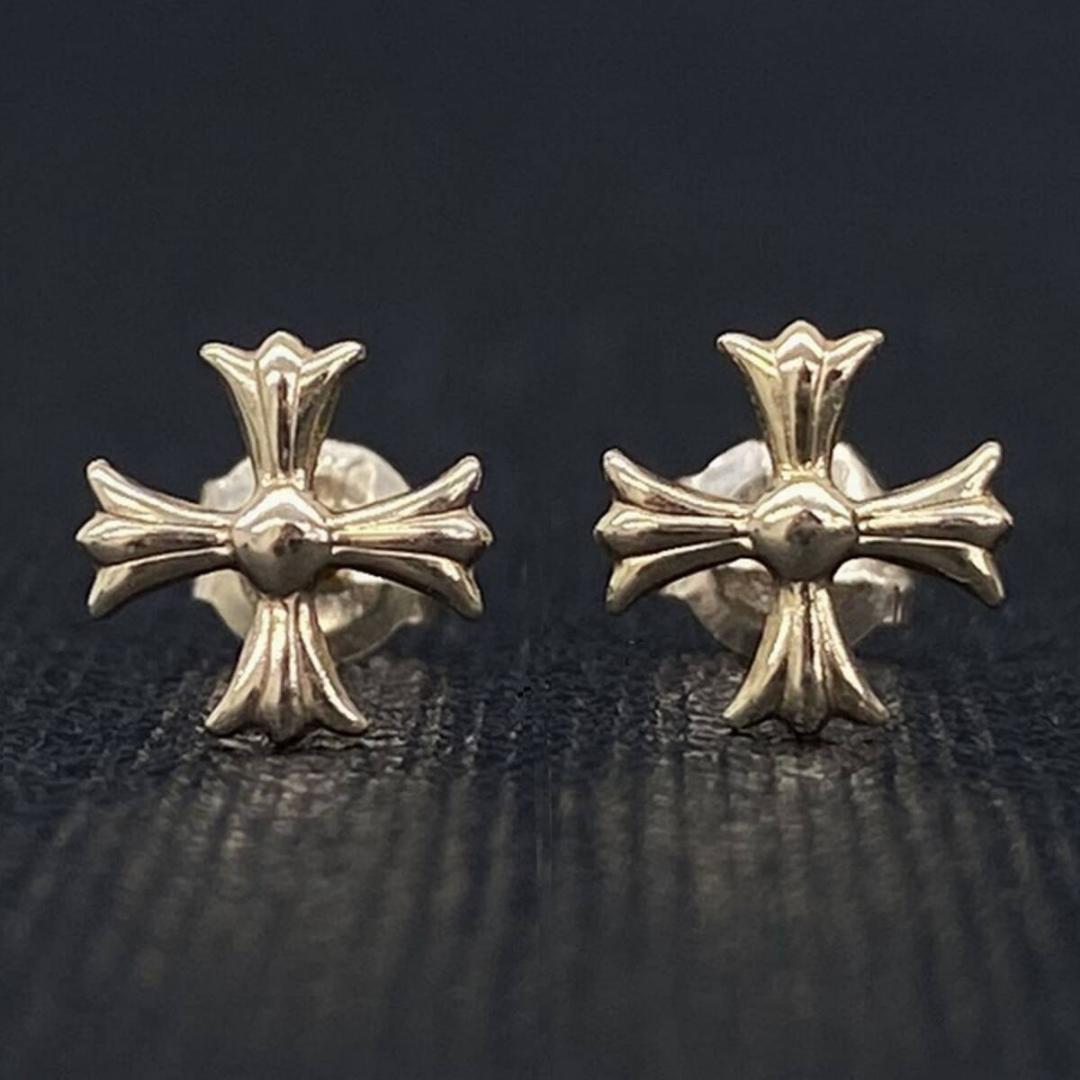 AVALANCHE 10K ゴールド クロス デザイン ピアス 2個 セット