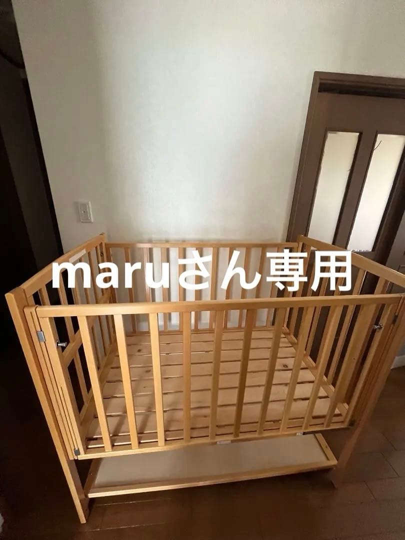 【直接引き渡し】徳島県 ベビーベッド　ヤマサキハイタイプ2ドアオープン2段階調整