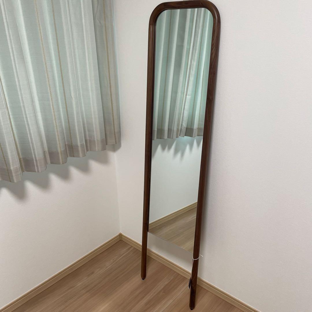 関家具 スタンドミラー スーク 姿見 全身鏡 ウォールナット 新品
