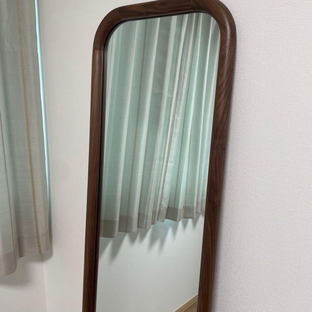 関家具 スタンドミラー スーク 姿見 全身鏡 ウォールナット 新品