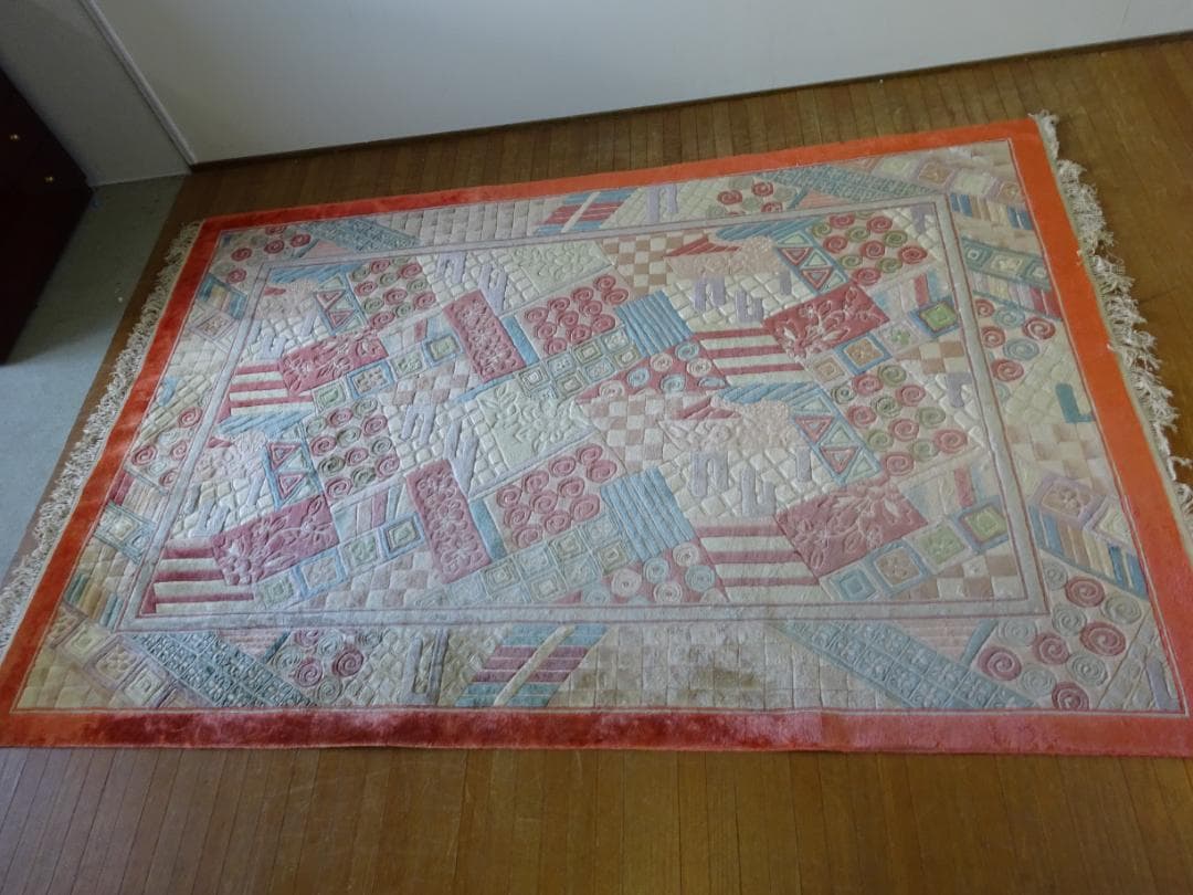 中国段通　シルク　120段　247×166センチ　センターラグ　高級絨毯