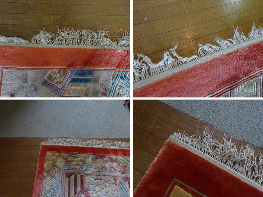 中国段通　シルク　120段　247×166センチ　センターラグ　高級絨毯