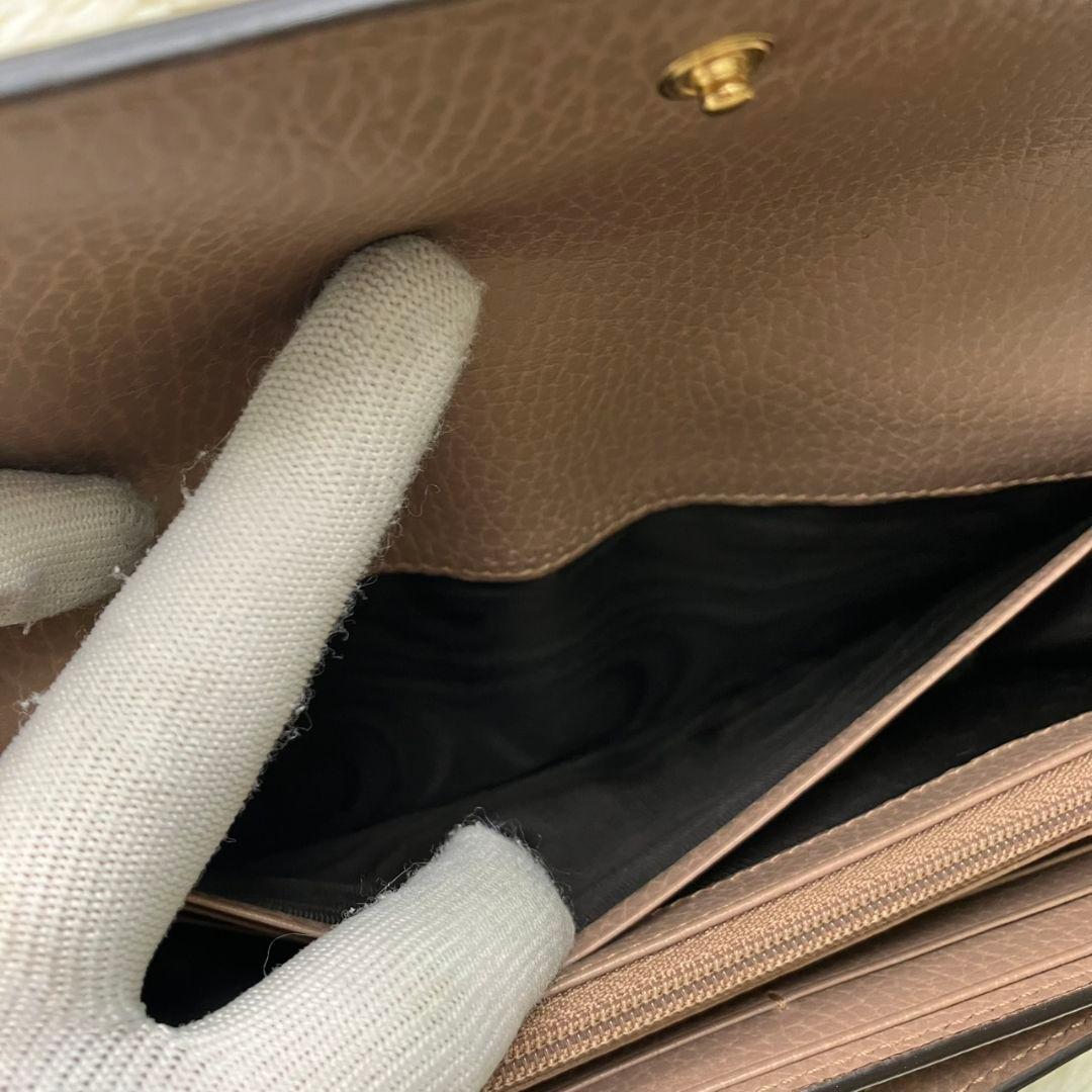 【未使用級】GUCCI 長財布 ダブルG バイカラー コンチネンタル ピンク