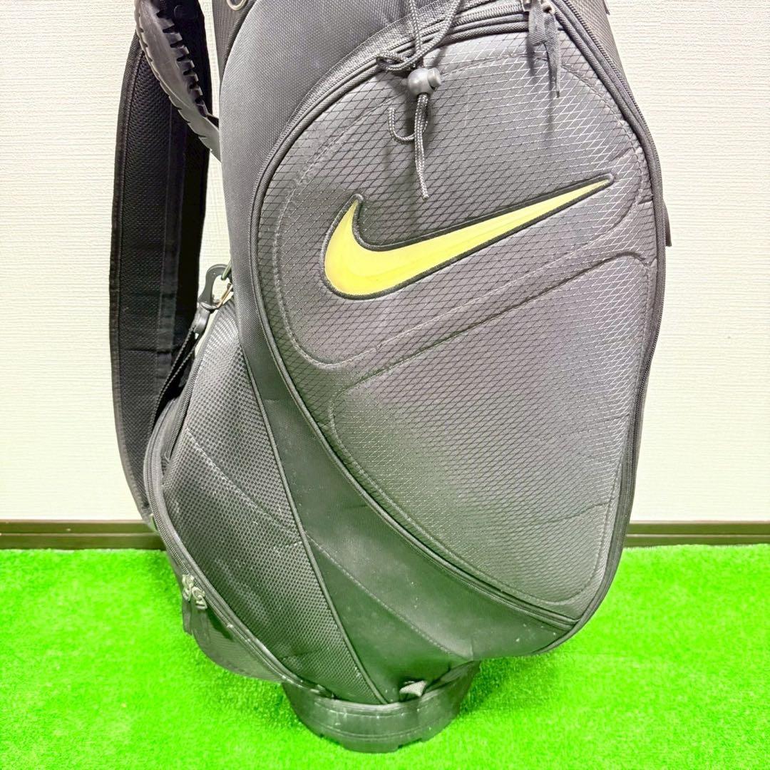 【希少・美品】NIKE ナイキ キャディバッグ ゴールドロゴ フード付