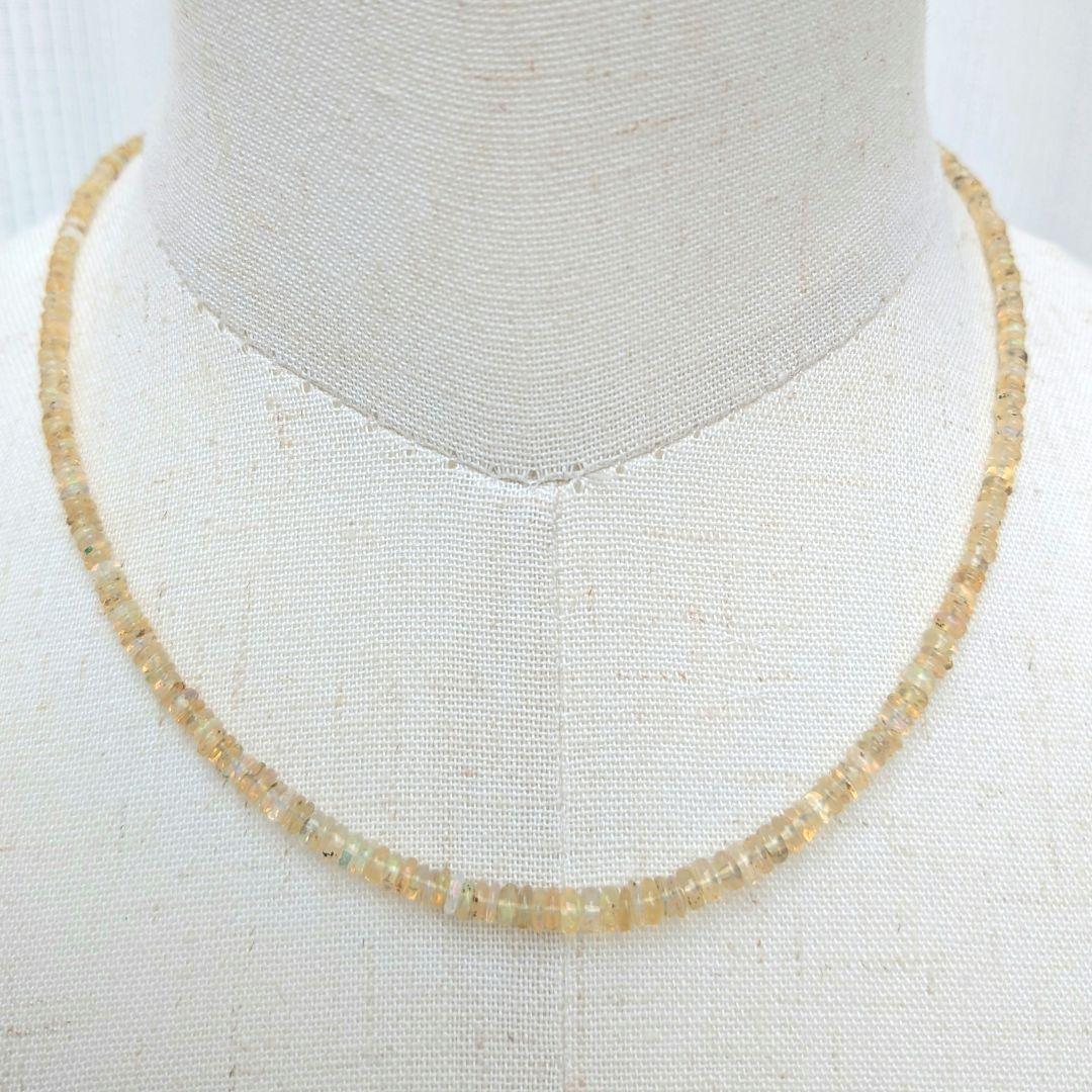 【値下げしました/美しい遊色】 K18 オパール ネックレス 約41.5cm