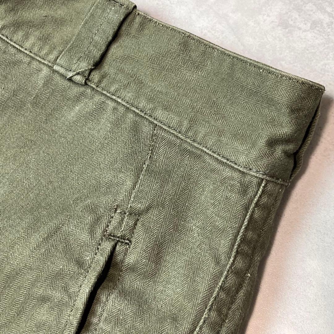実物 M-47 後期 ヘリンボーン カーゴパンツ カーキ 23 フランス軍