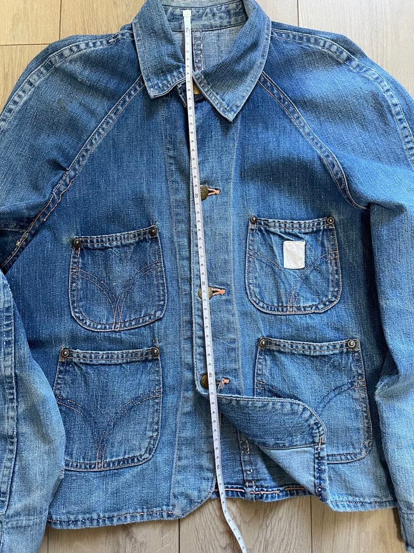 グ*ン様 40s Tuf-nut ショート丈カバーオール 襟付きエンジニアジャケ