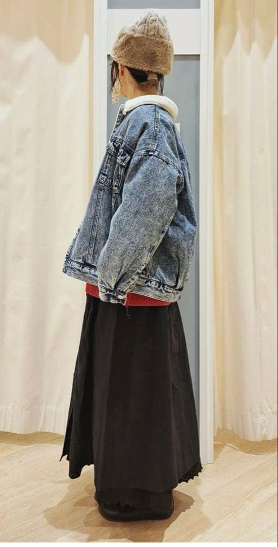 今季　サマンサモスモス　デニムボアジャケット　ブルー　未使用タグ付