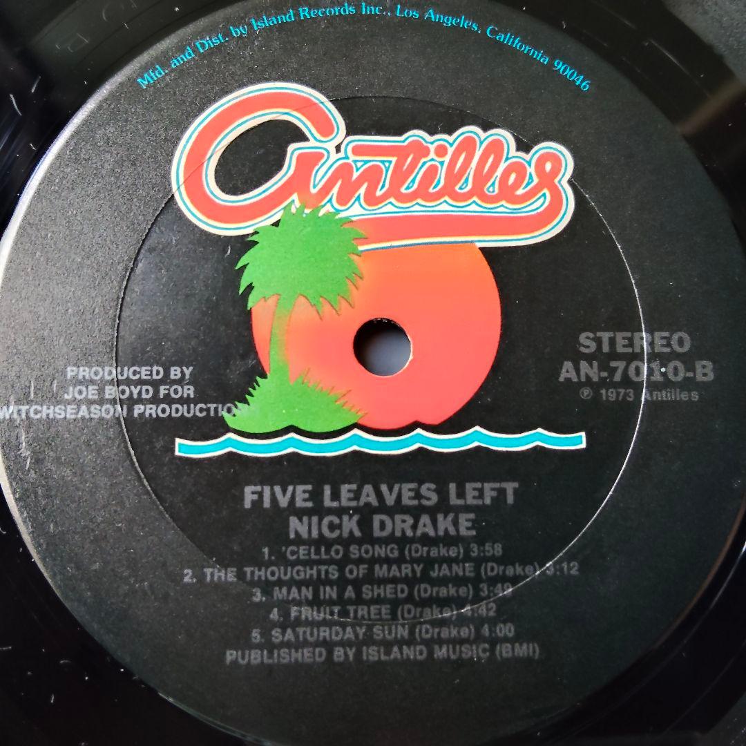 Nick Drake　ニック・ドレイク　Five Leaves Left　LP