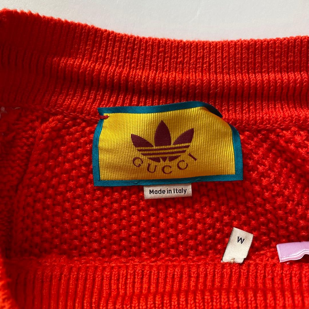 GUCCI adidas グッチ アディダス ショート パンツ ニット赤　レッド