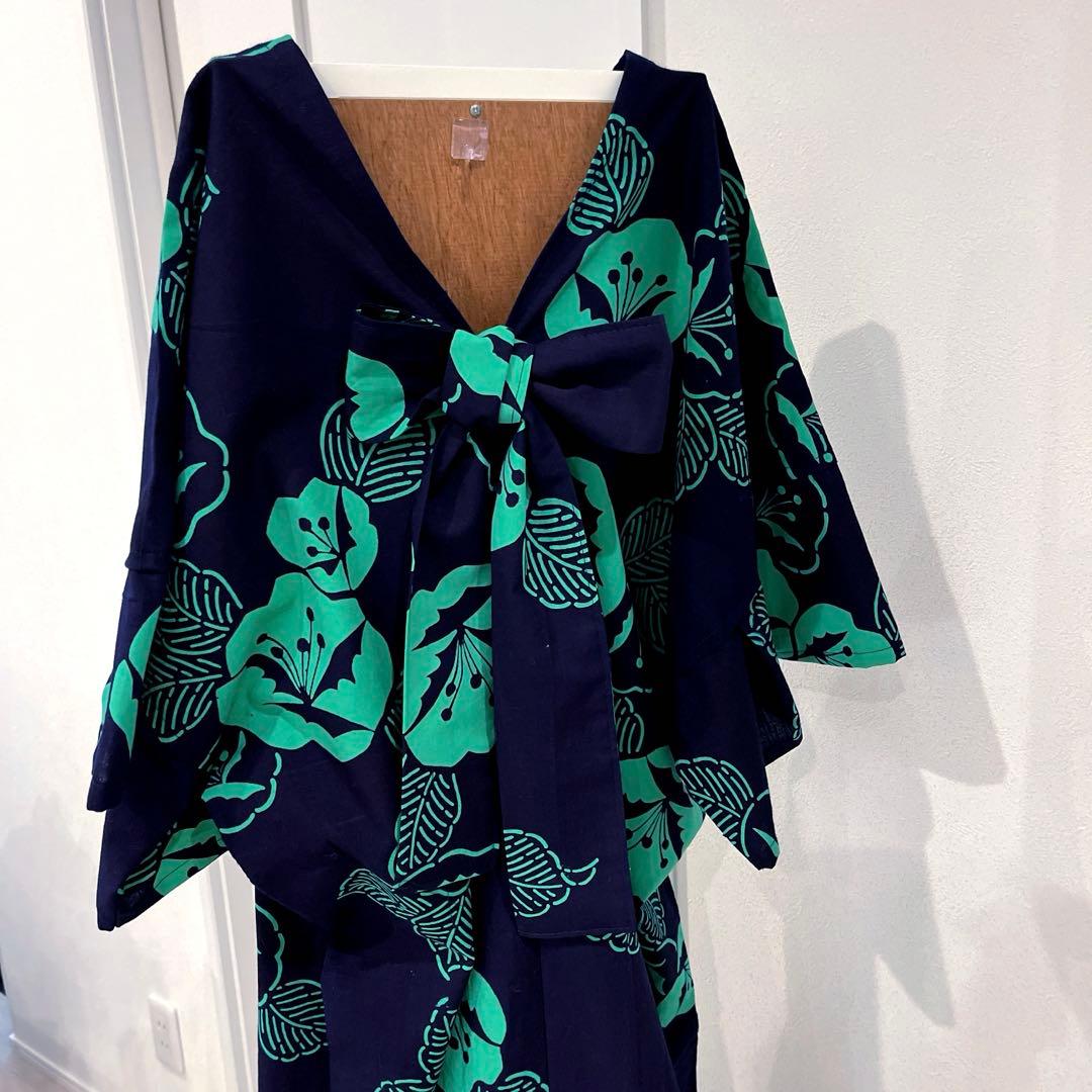 浴衣リメイク　着物リメイク　カフタン風ワンピ　チュニック