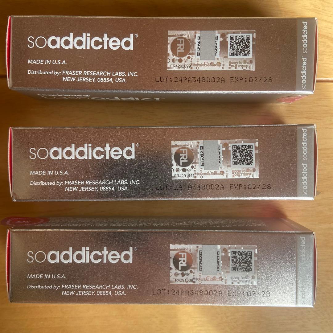 在庫処分　soaddicted Lashaddict まつ毛美容液3本セット