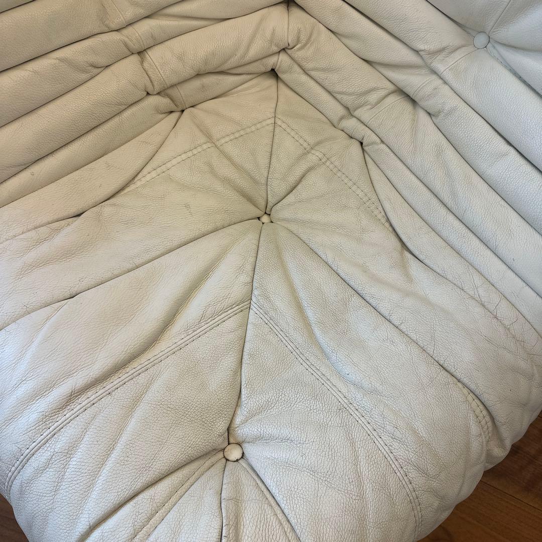 リーンロゼ　ホワイトレザー調 1人掛けソファ