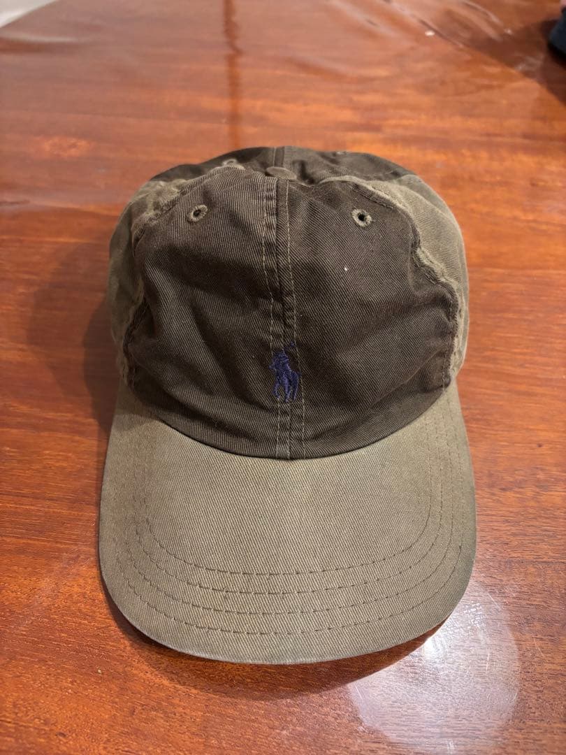 ラルフローレン　キャップ　オリーブ色 ポニー　好配色　レア　USA製