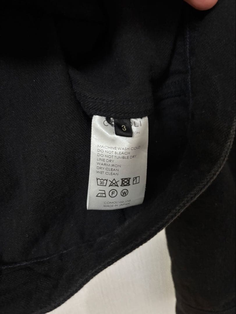 コモリ　デニムジャケット　ブラック 3