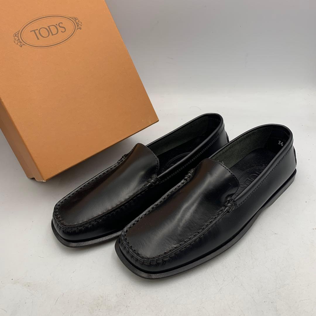 X485B トッズ ドライビングシューズ 36 約23cm ブラック