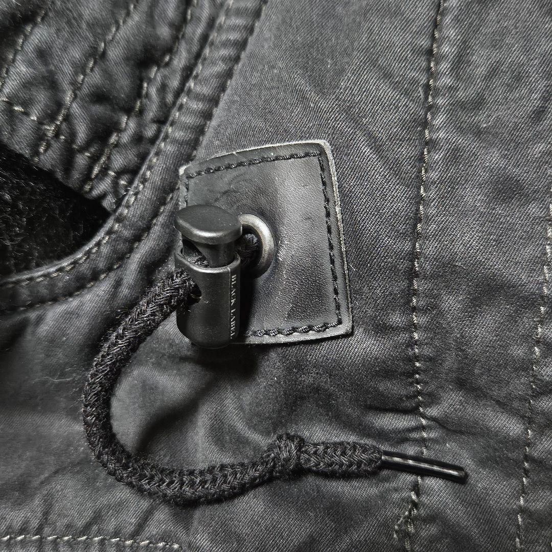 美品 バーバリー ブラックレーベル モッズコート ノバチェック タヌキファー