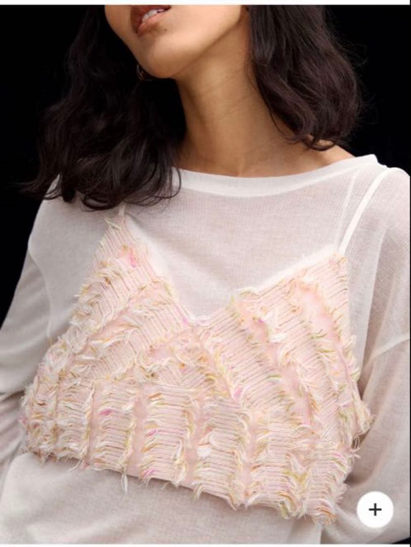 新品：AMERI 2WAY MIX PINK SHAGGY BUSTIER