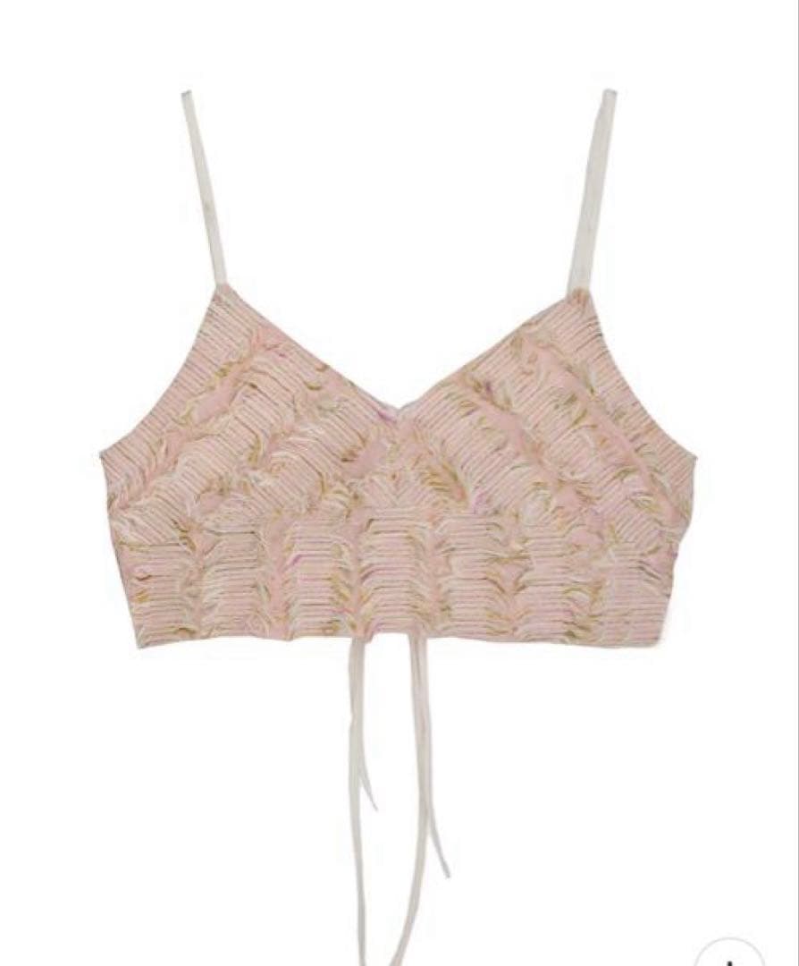 新品：AMERI 2WAY MIX PINK SHAGGY BUSTIER