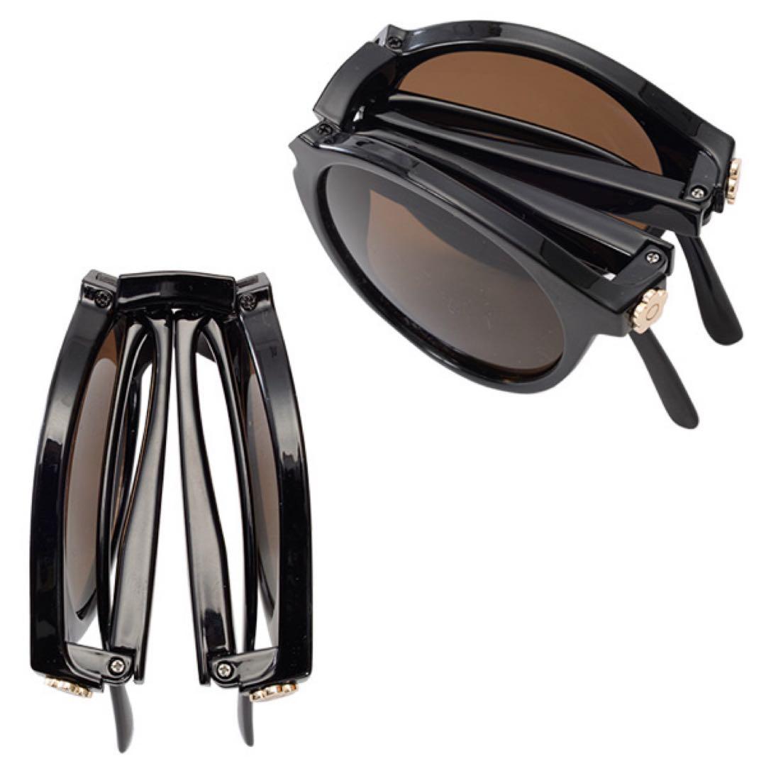 マリークワント サングラス コンパクトサングラス 完売品 折り畳み ブラック