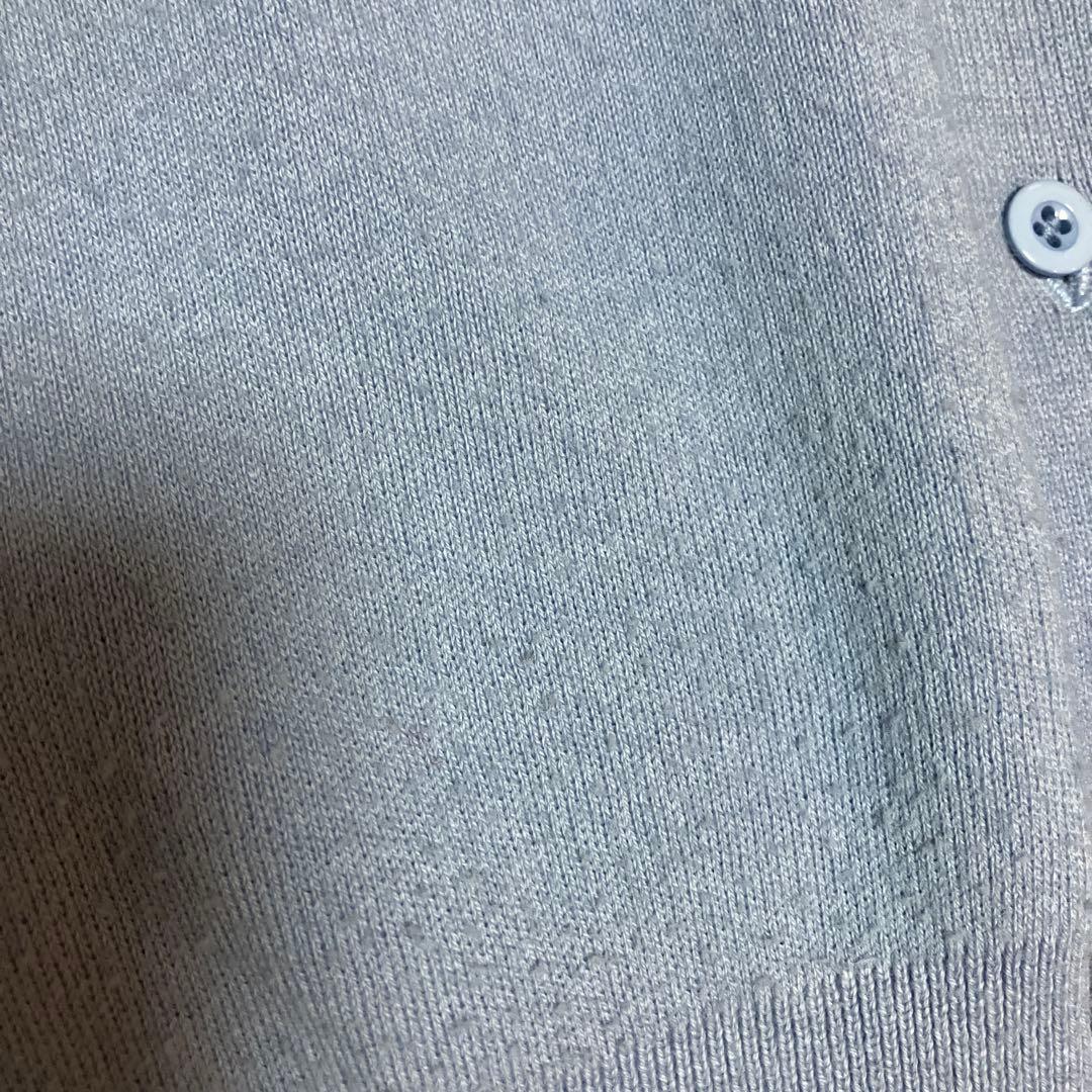 CABaN☆コットンカシミヤクルーネックカーディガン☆XS☆スカイブルー