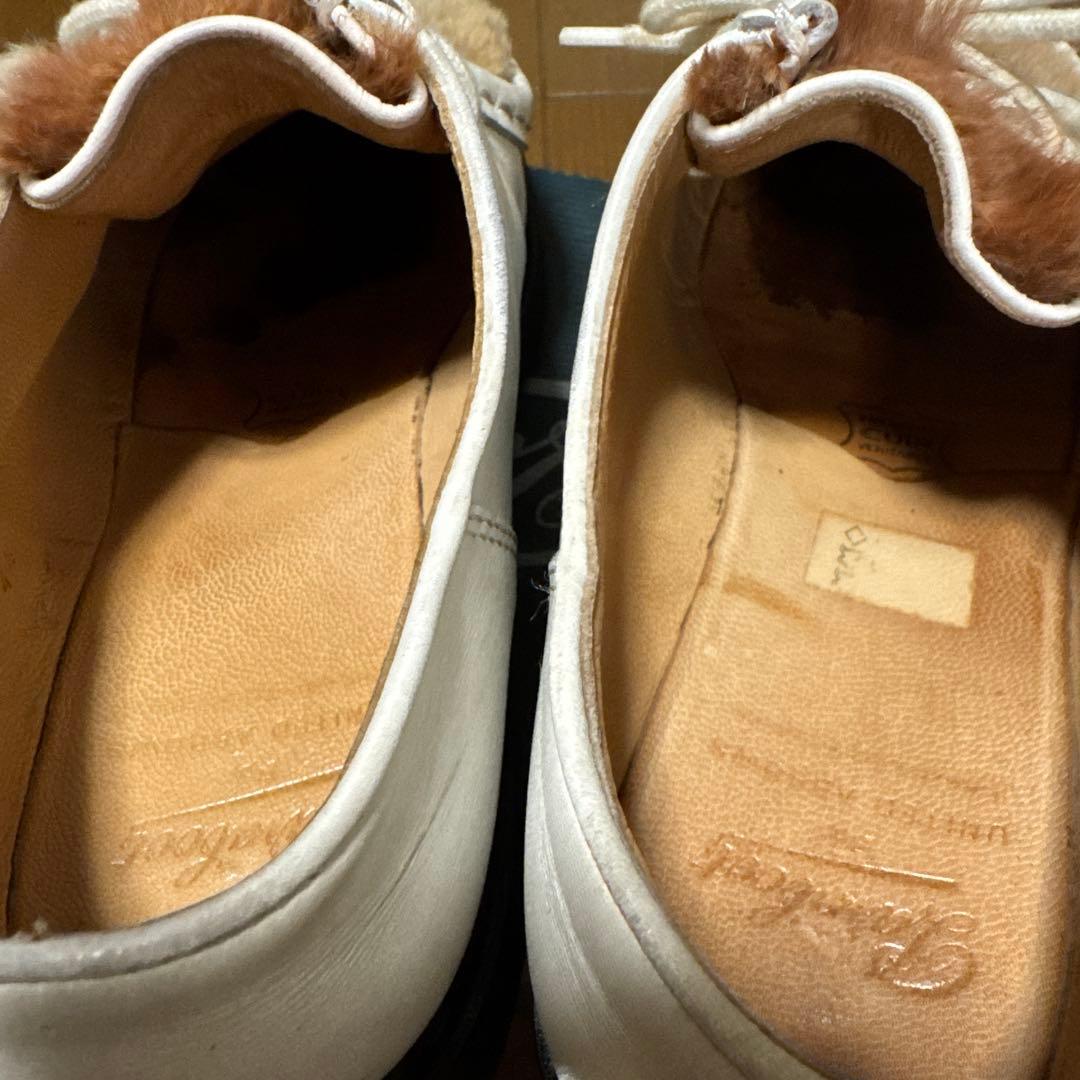 パラブーツ　UK4.5 ミカエル　白　ラビットファー　別注カラー