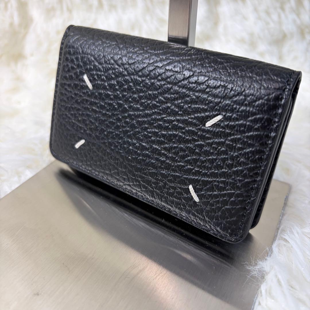 【✨極美品✨】メゾンマルジェラ 4ステッチ 名刺入れ カードケース ブラック