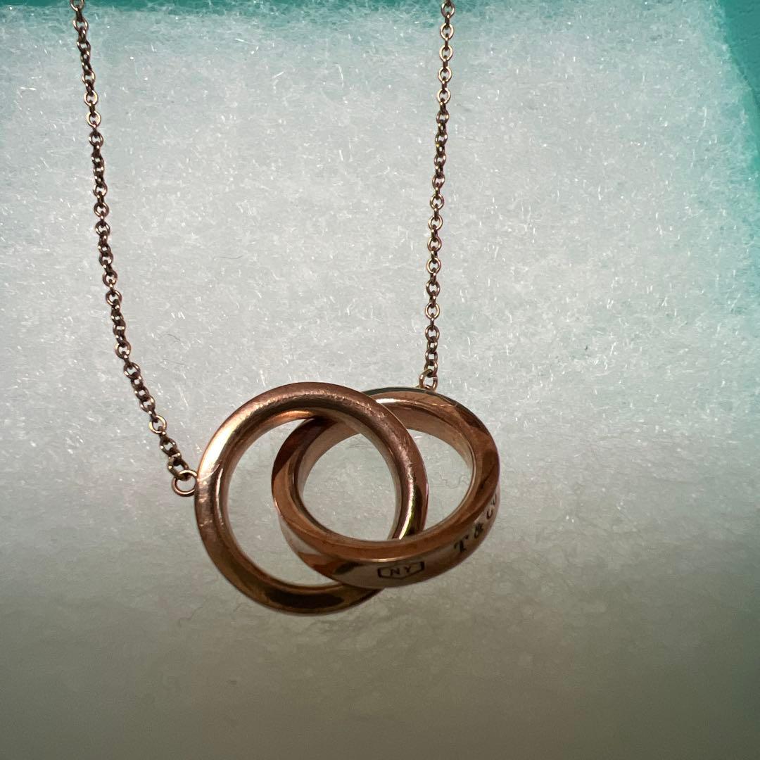 極美品レア　ティファニー 1837 インターロッキング ネックレス メタル