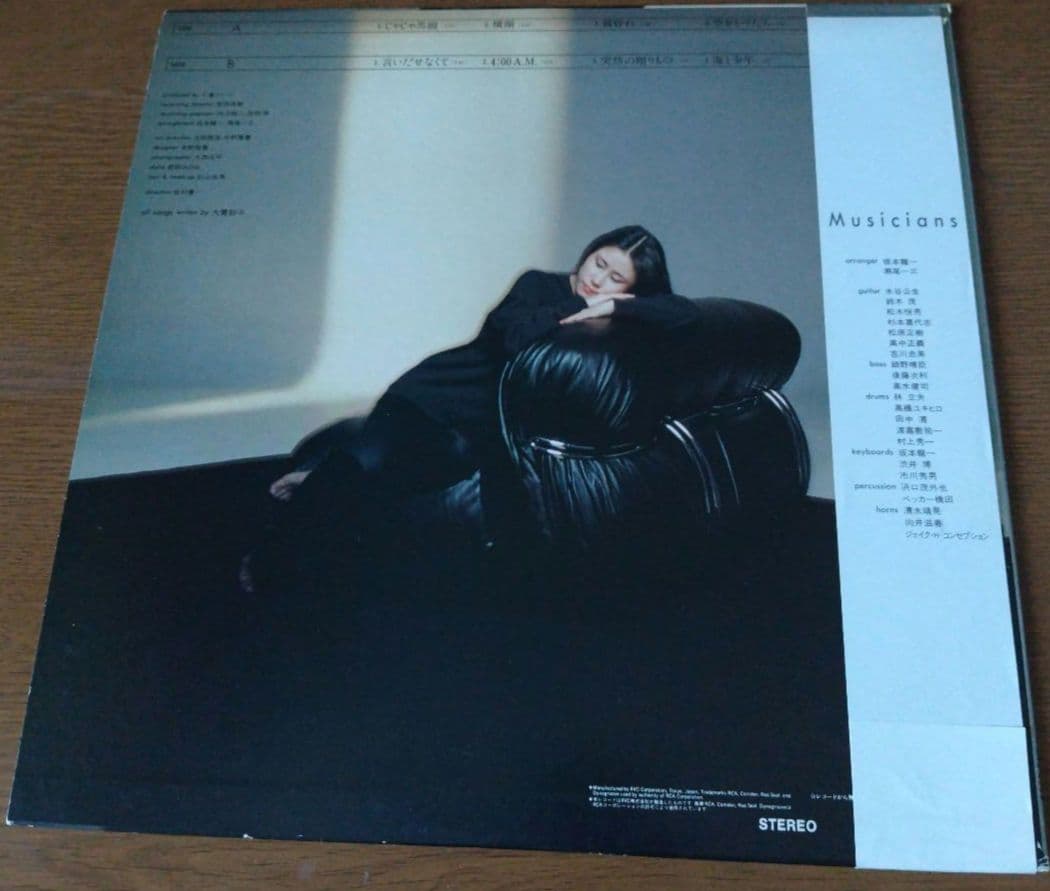 大貫妙子「ミニヨン」オリジナルLP、帯付き【状態良好】