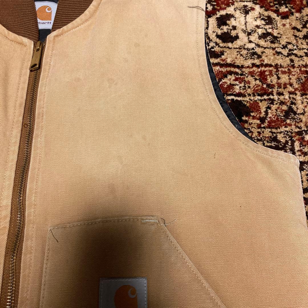 80sカーハートダックベストM腰ゴム雰囲気抜群USA製