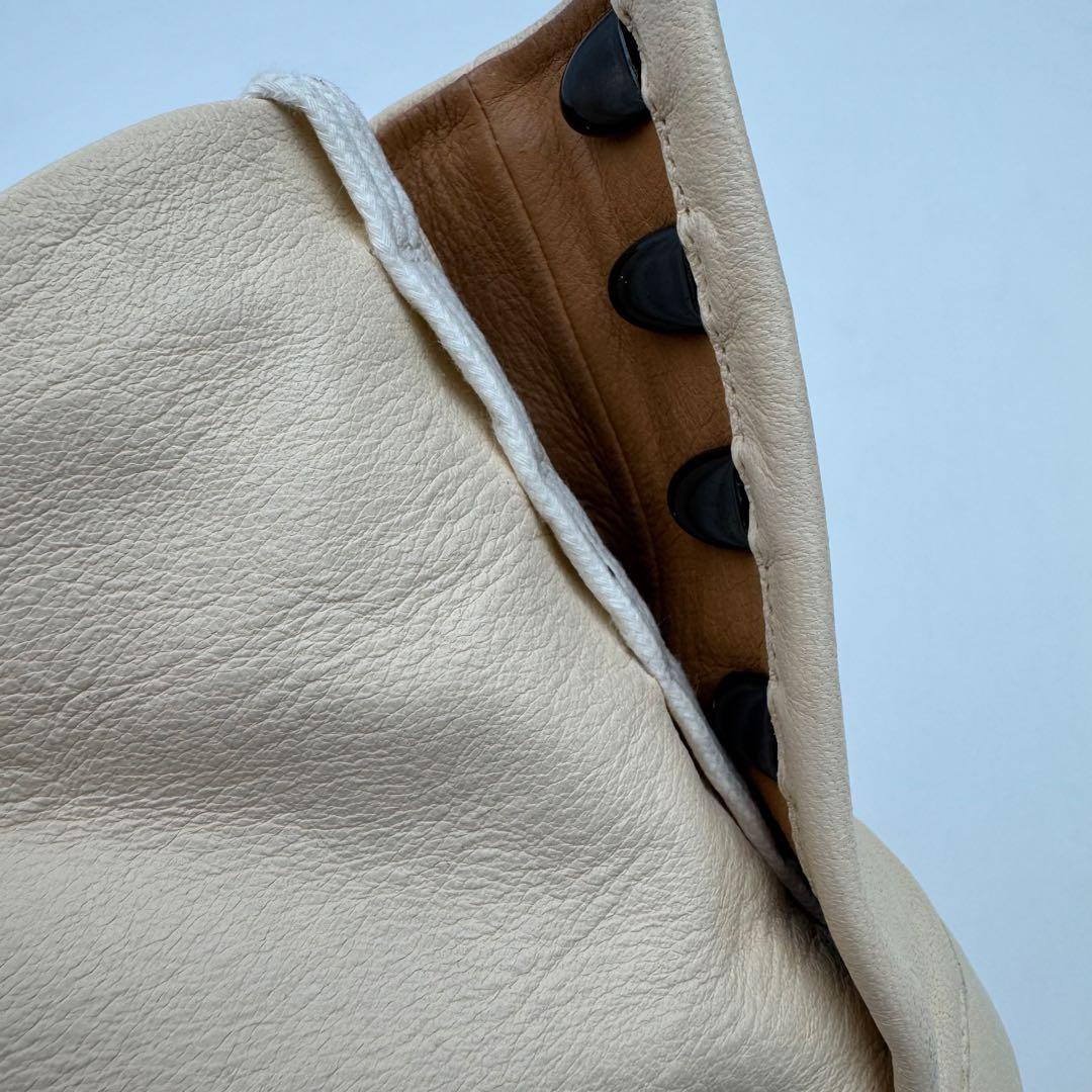 マルジェラ　足袋ブーツ　ベージュ　レザー　サイズ36 太ヒール