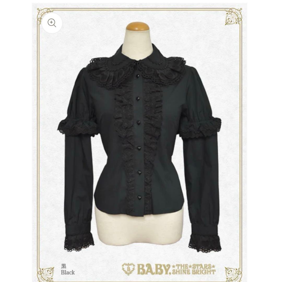 ⚠︎BABY THE STARS SHINE BRIGHTハートハートブラウス 黒