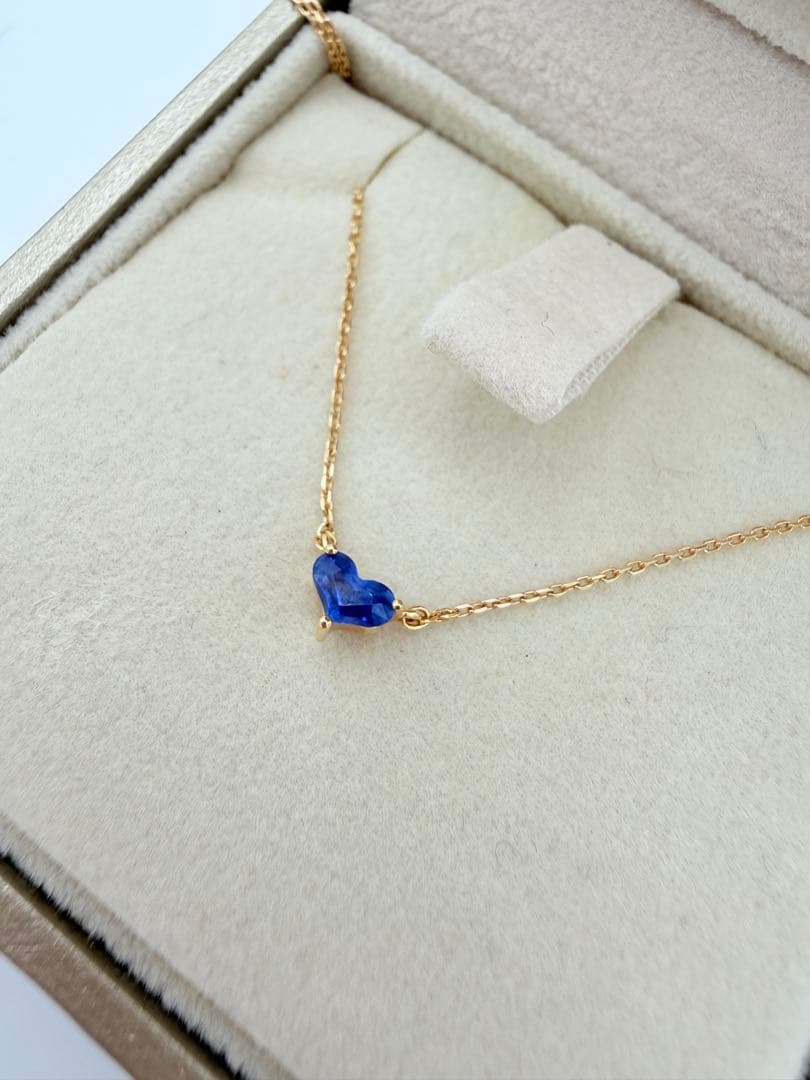 Ponte Vecchioポンテヴェキヨ ハート型サファイア K10 ネックレス