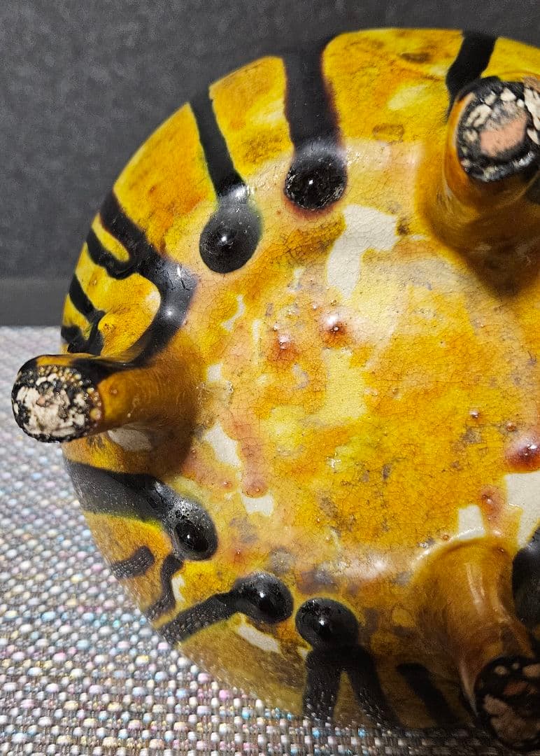 中国古美術　中国古陶磁器　古玩　時代物　遼三彩　鶏頭鶏冠形　手付水注　水瓶　酒瓶