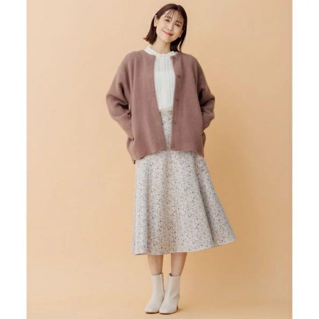 新品【組曲 KUMIKYOKU】ラクーン　たぬき　ニット　カーディガン　長袖