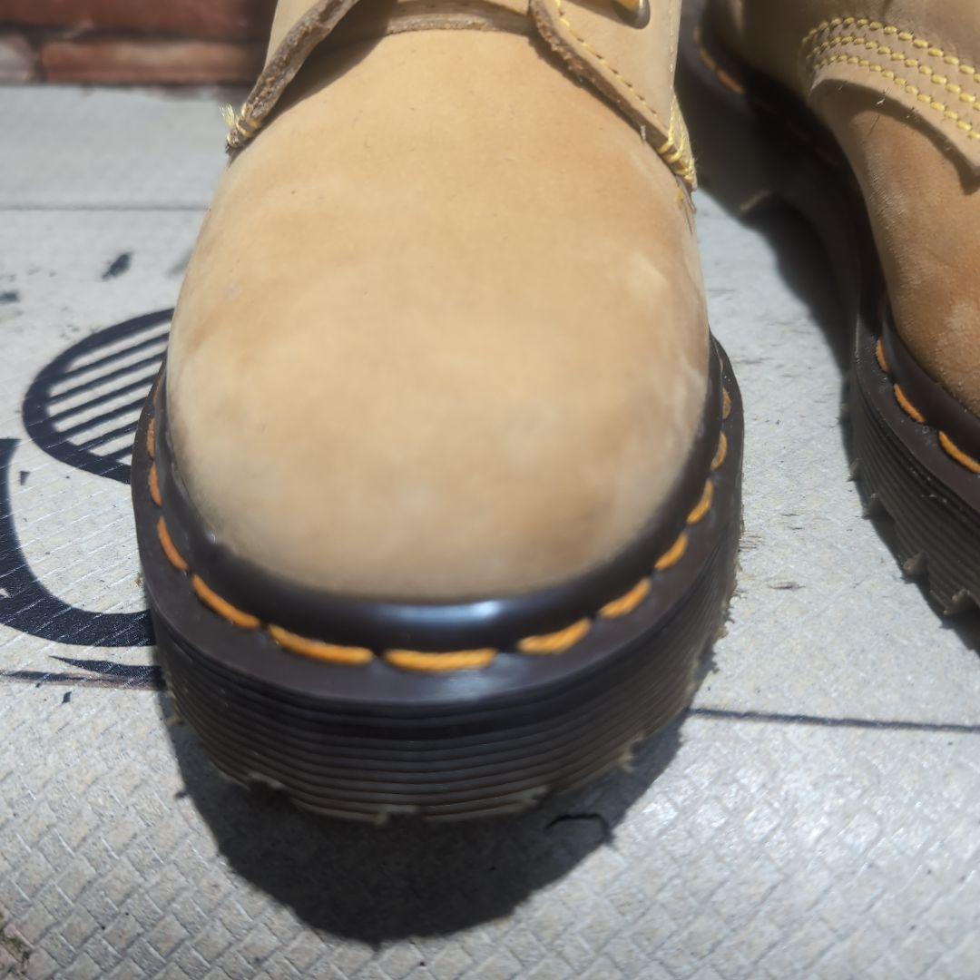 ベージュ スエード ハイカット ワークブーツ