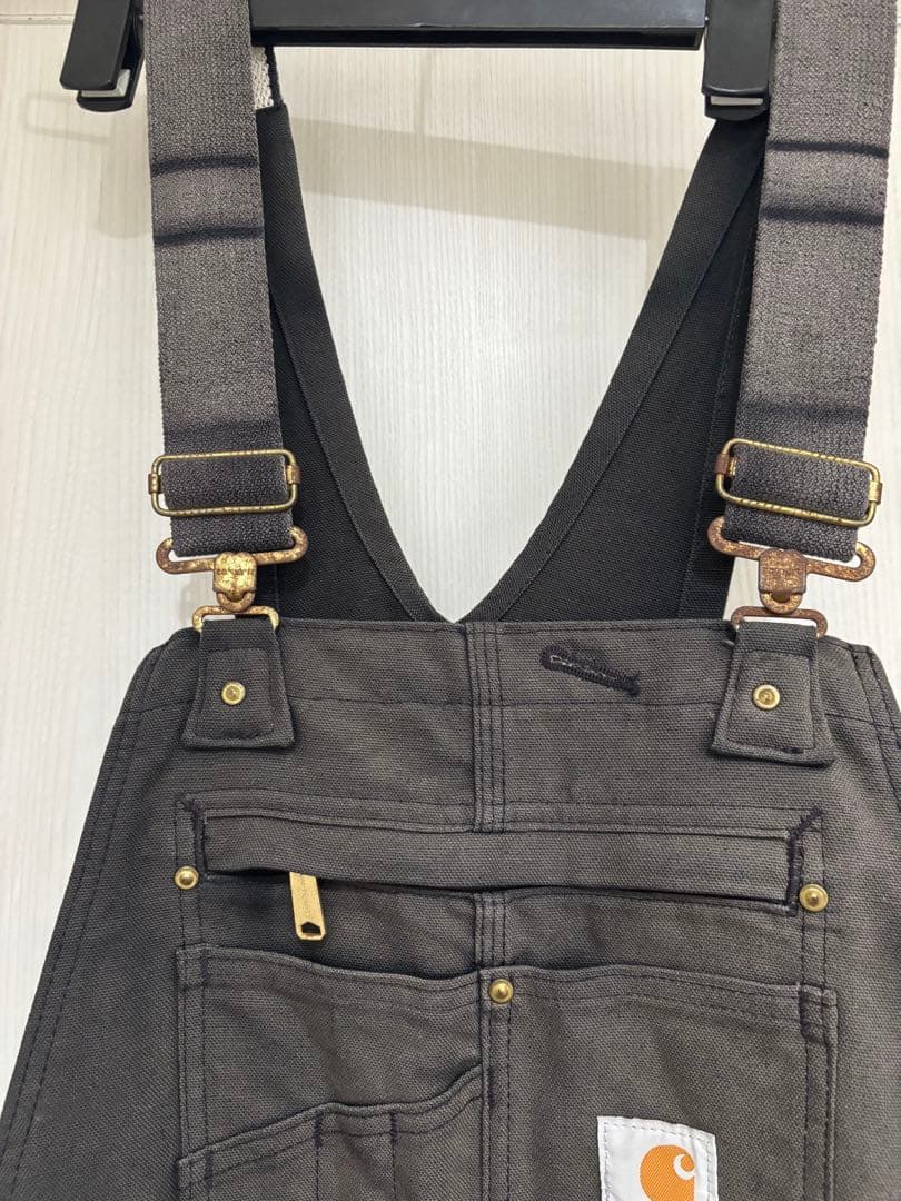 カーハート ダブルニー ブラック オーバオール アメカジ 30×32