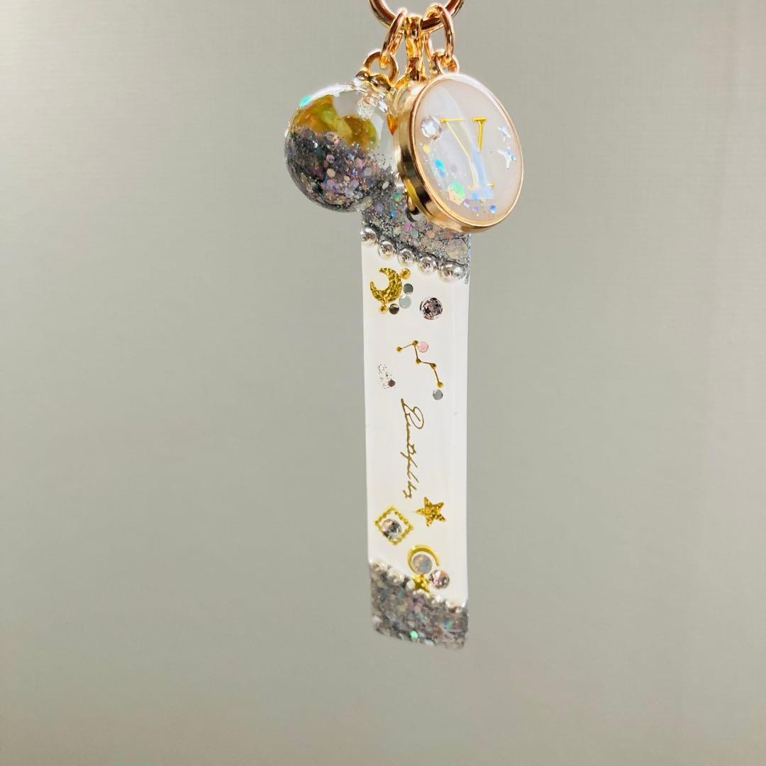 mimikoページ　名入れチャーム　らレジンキーホルダー