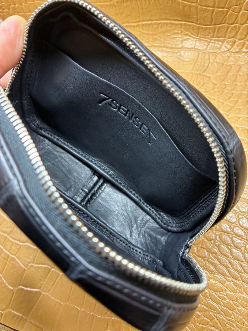 7SENSE セブンセンス クロコダイル ポロサス 小物入れ レザー ポーチ