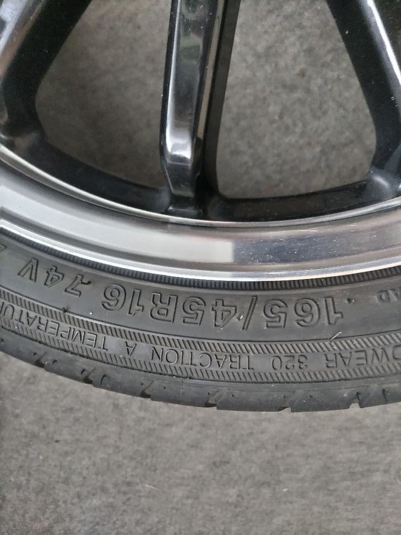 Sicada 16インチ ブラックホイール 4本セット　165/45R16