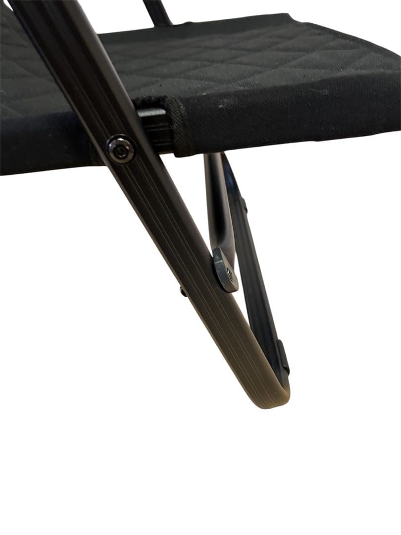 極美品　RcrCamp リクライニングローチェア 収納袋付き ブラック