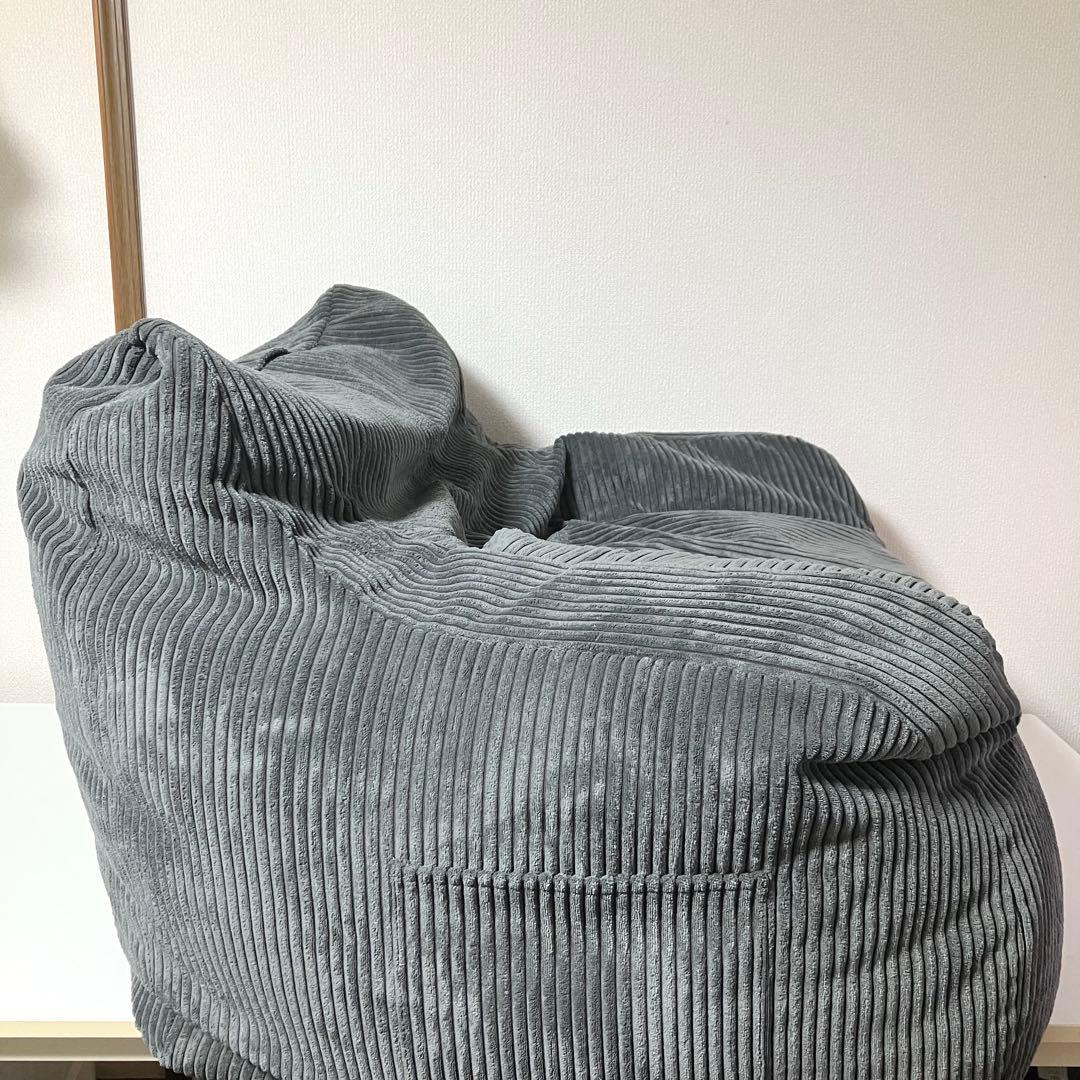 【美品】 LOOSY HUGME 1人掛けビーズソファ CHARCOAL ソファ