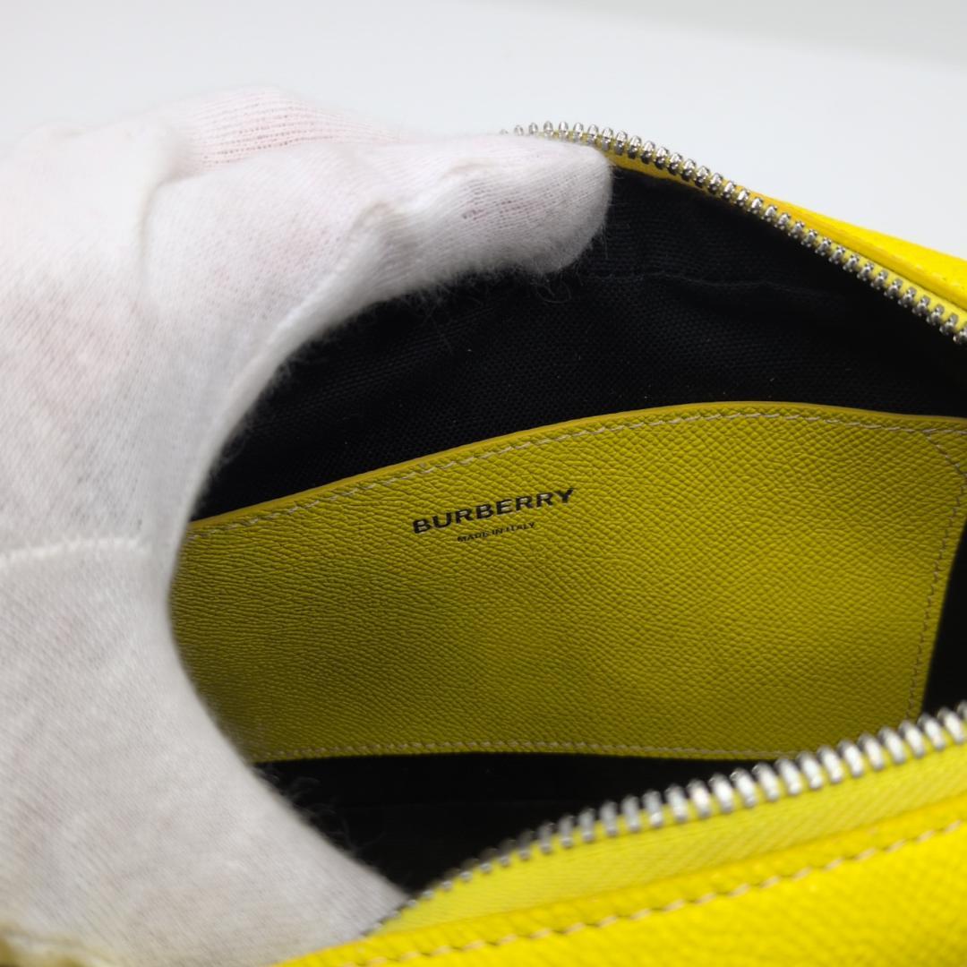 良品✨バーバリー ショルダーバッグ クロスボディバッグ レザー イエロー GR