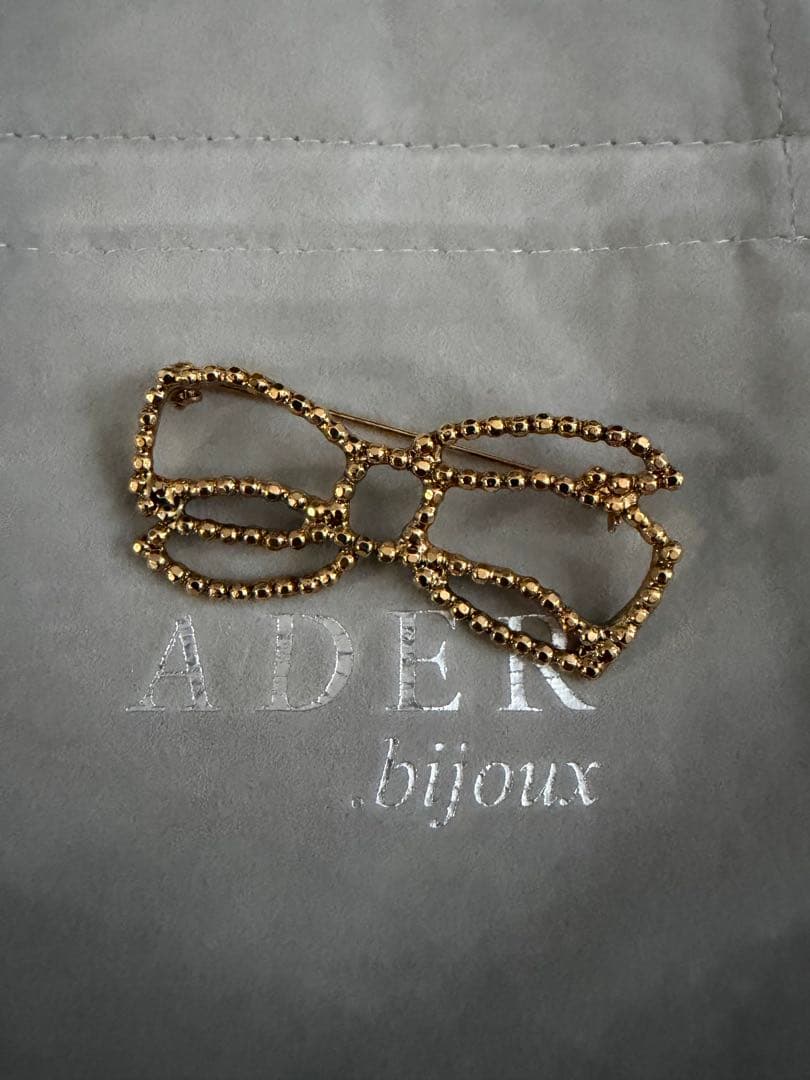 アデル ビジュー CUTSELL ribbon brooch ブローチ リボン