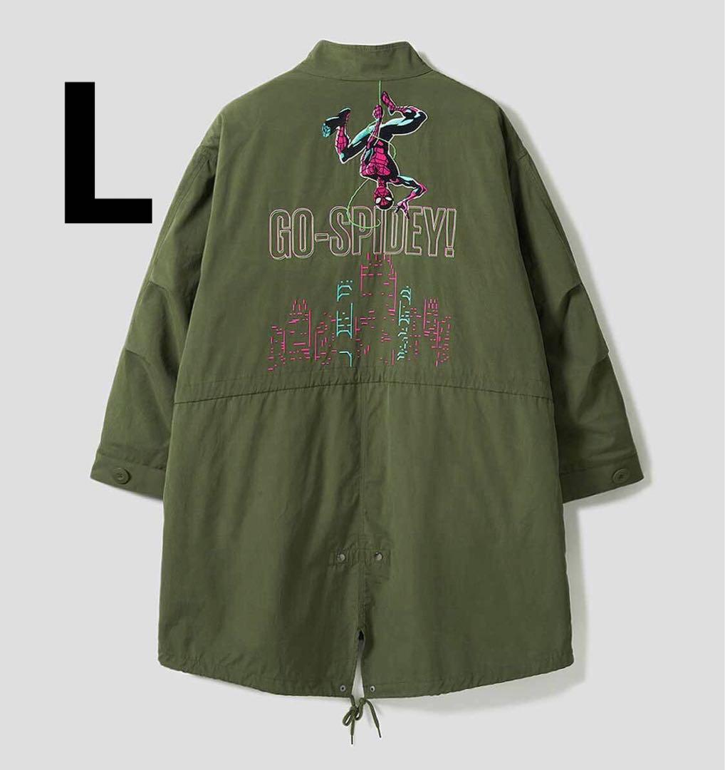 Lサイズ　スパイダーマン スパイディ VS ヴィラン｜モッズコートグラニフ