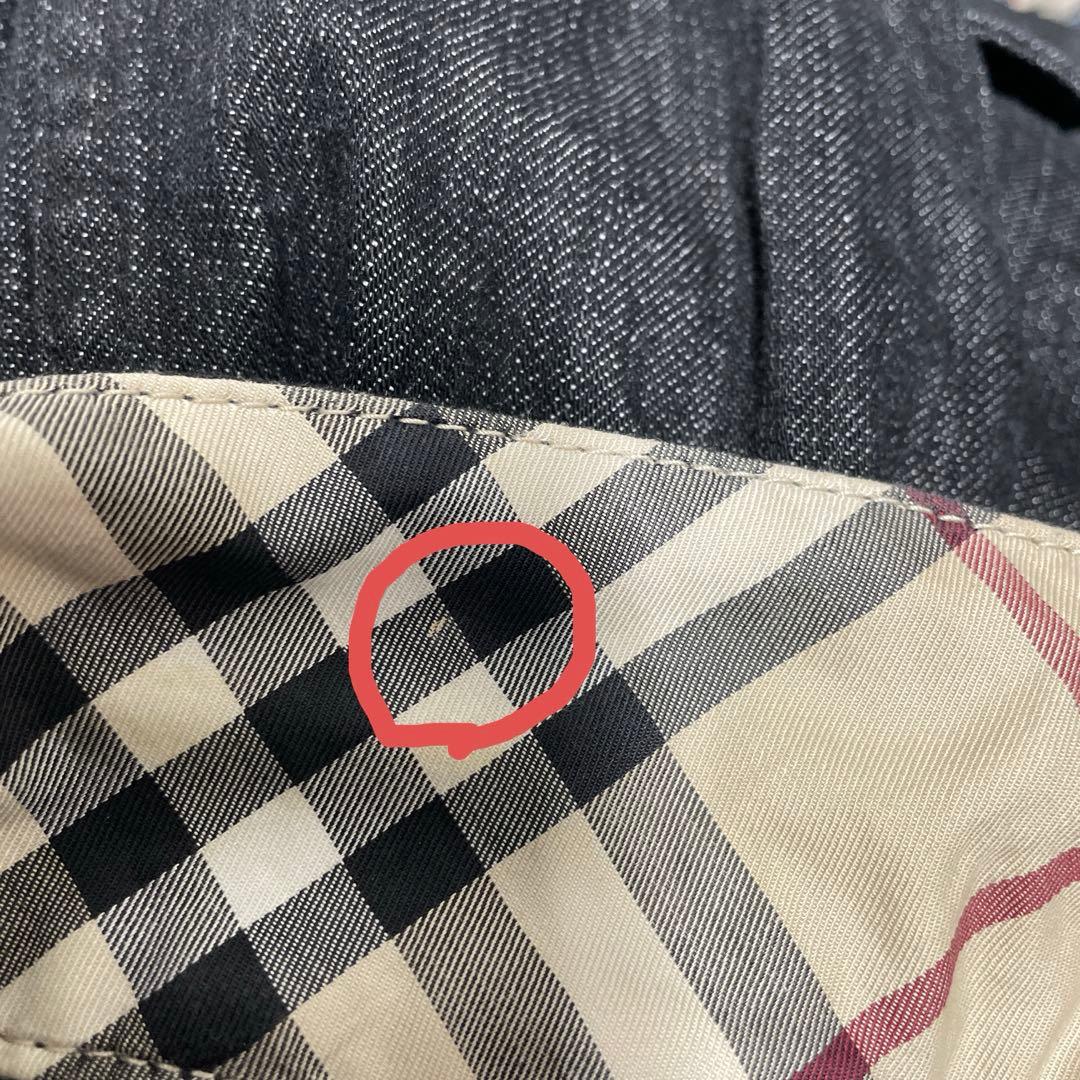 BurberryLondon デニム　ライダースジャケット　黒　38サイズ　M②