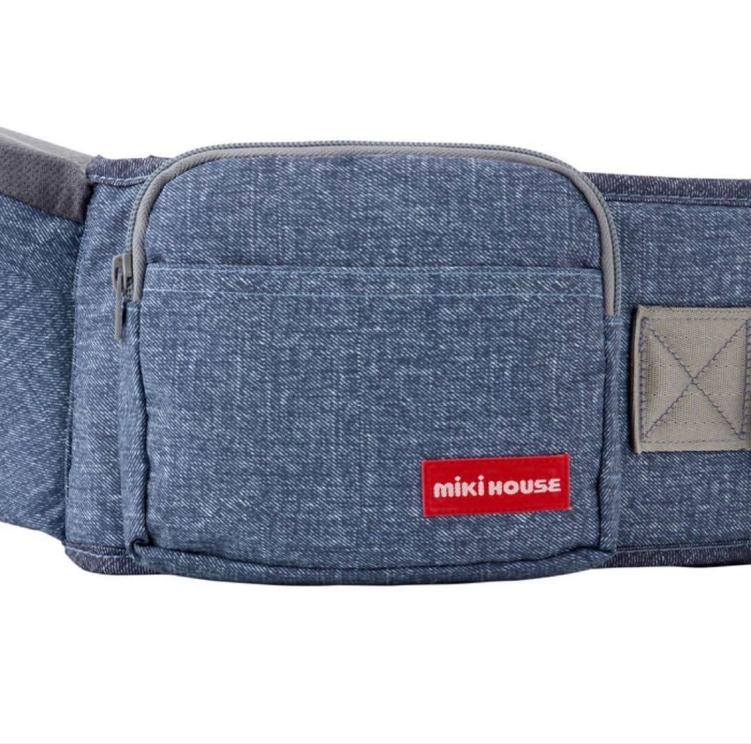 ぴぴぴ【※新品】ミキハウス×ポグネー ベビーキャリア インディゴブルー