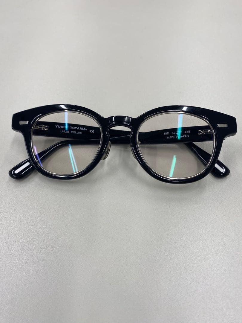 【YUICHI TOYAMA】 U-128 （Black/Silver）メガネ
