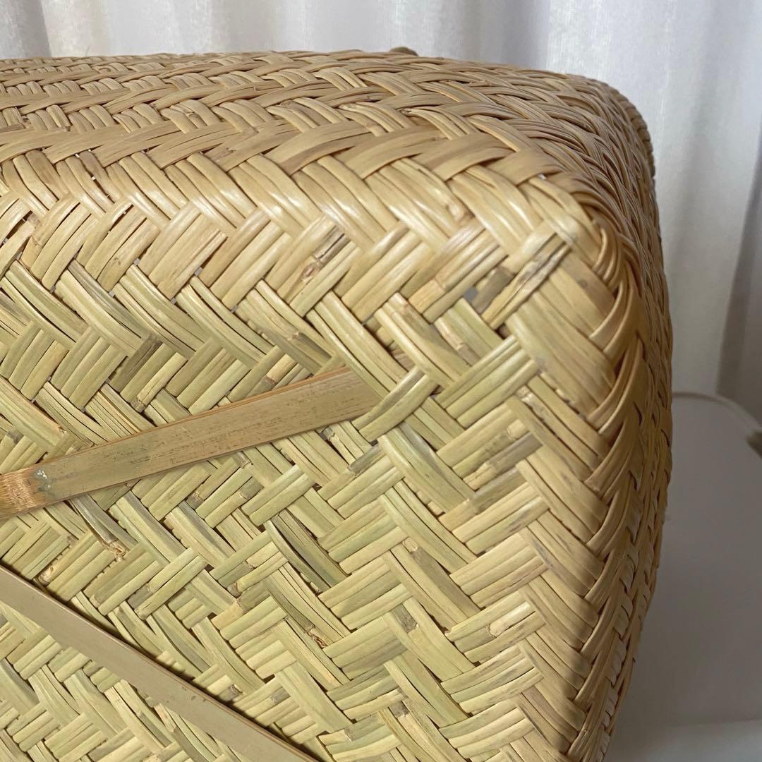 岩手県 鳥越竹細工　市場かご　スズ竹　尺4